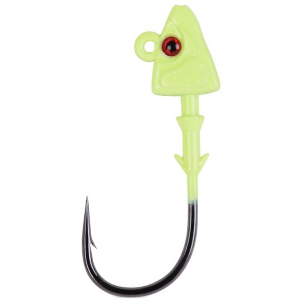 Mustad SD824 Elite Shad/Darter Jig Head Lure 1/2oz Glow Green