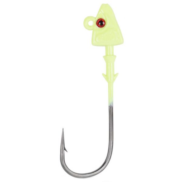 Mustad SD840 Elite Shad Darter Jig Head Lure 1/4oz Glow Green