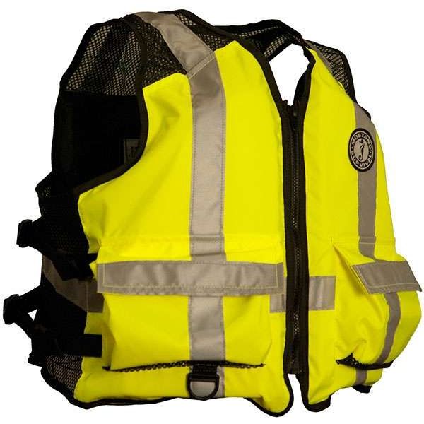 Mustang MV1254 T3 Hi-Vis Industrial Mesh Flotation Vest - S-XL - S/M