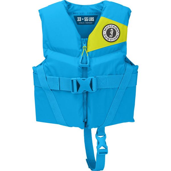 Mustang REV Child PFD Vest - Azure Blue