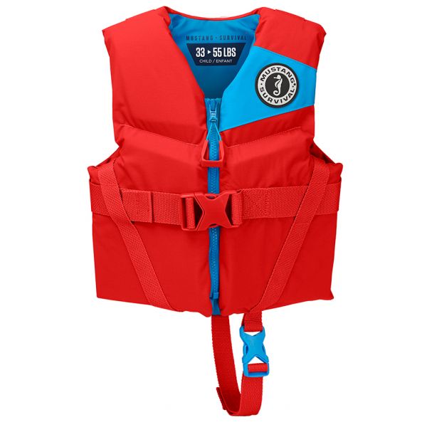 Mustang REV Child PFD Vest - Imperial Red