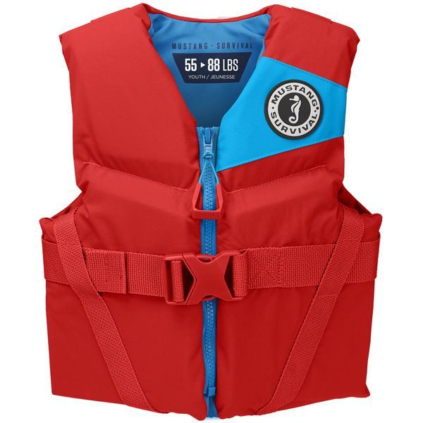 Mustang REV Youth PFD Vest - Imperial Red