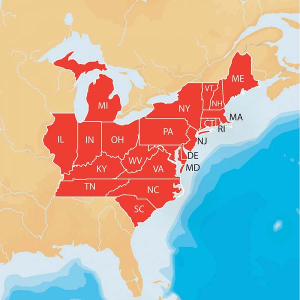 Navionics MSD/HMPT-E6 HotMaps Platinum Lake Maps - East - microSD/SD