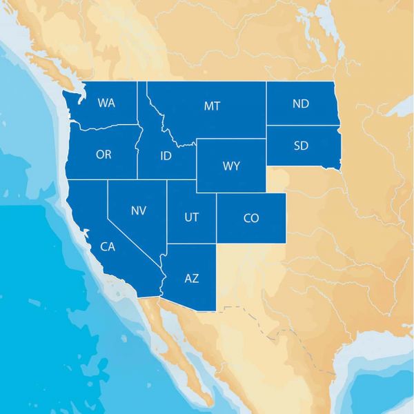 Navionics MSD/HMPT-W6 HotMaps Platinum Lake Maps - West - microSD/SD