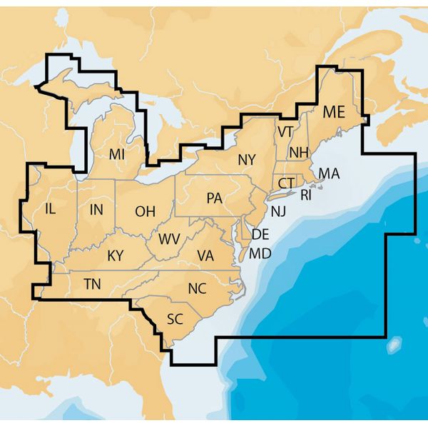 Navionics+ MSD/NAV+EA Regions East Preloaded - microSD