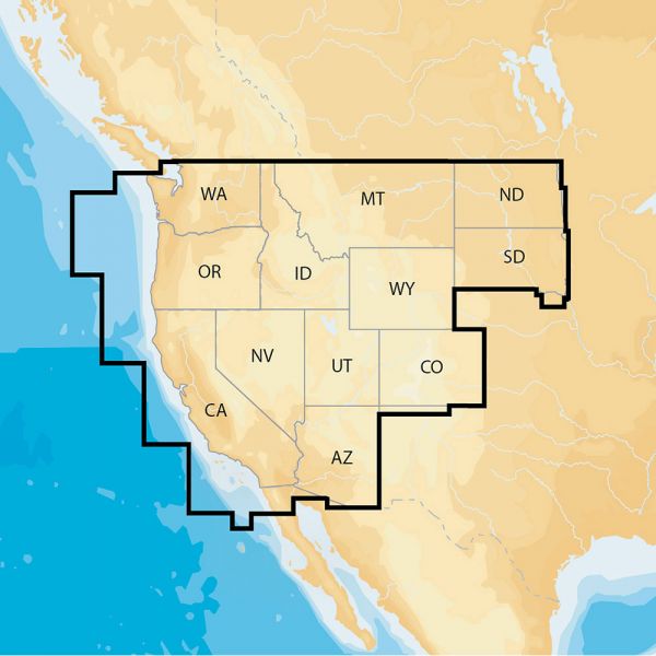 Navionics+ MSD/NAV+WE Regions West Preloaded - microSD