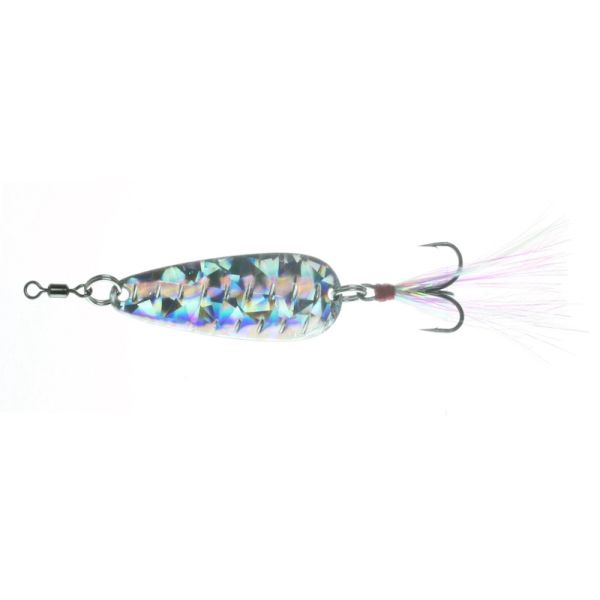 Nichols Lures Mojo Flutter Spoon - 1/2oz - Shattered Glass Silver