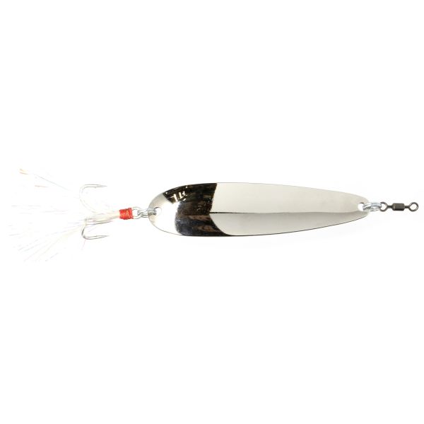 Nichols Lures Lake Fork Flutter Spoon - 4in - Silver Chrome