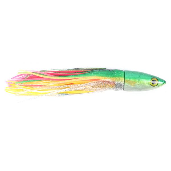 Niiyama Lures Mackerel (Opelu) Trolling Head with Skirt - 7in Green