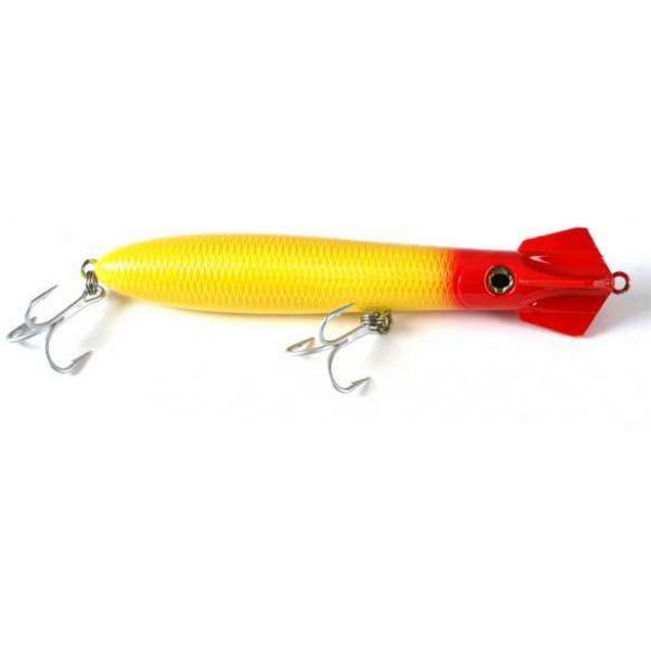 Northbar Tackle 1202 Flying Squid Pencil Popper Lure Chartreuse/White