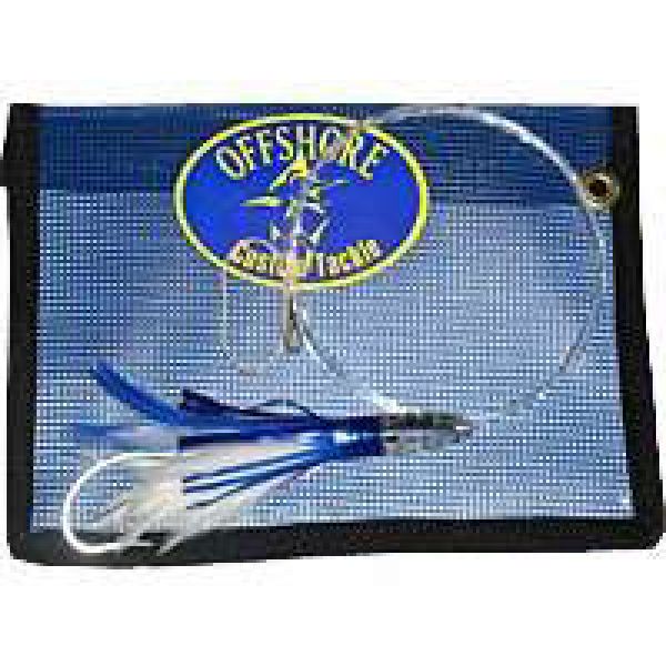 Offshore Custom Tackle Rigged Zuker Feather Skirt Blue/White