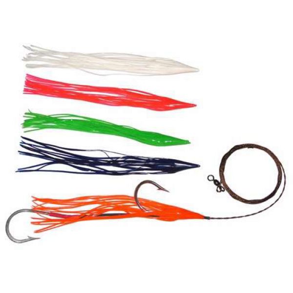 Offshore Custom Tackle 3000 Shark Rig with Skirt White