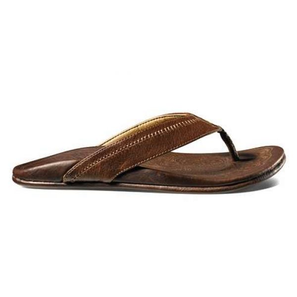 OluKai Hiapo Men's Sandal Teak/Teak - Size 7