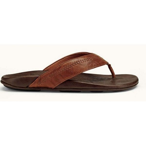 OluKai Hiapo Men's Sandal - Rum/Dark Java - Size 7