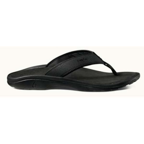 OluKai 10110-4040 Ohana Men's Sandal - Black/Black - Size 7