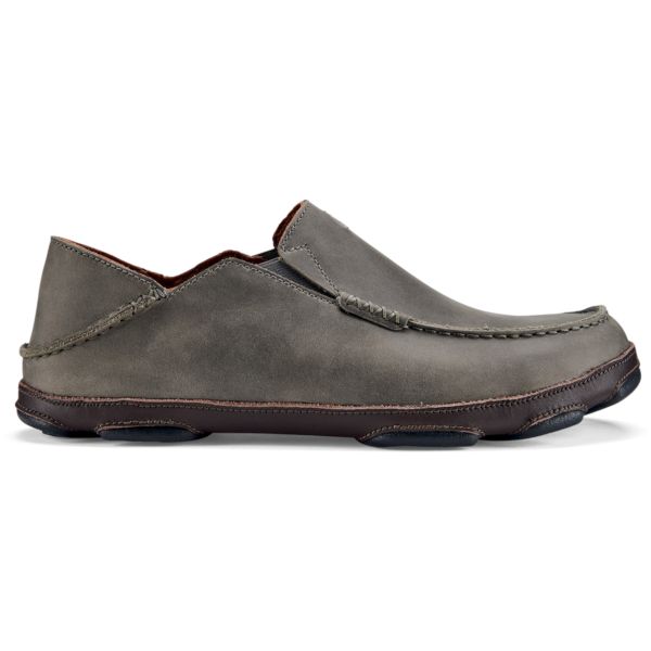 Olukai 10128AU63 Moloa Men's Shoe Ash/Dark Wood - Size 10.5