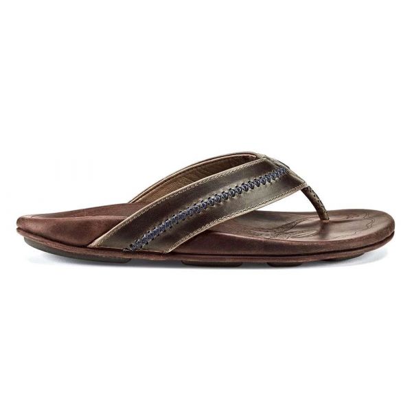 OluKai Mea Ola Men's Sandal - Dark Shadow/Mustang - 9