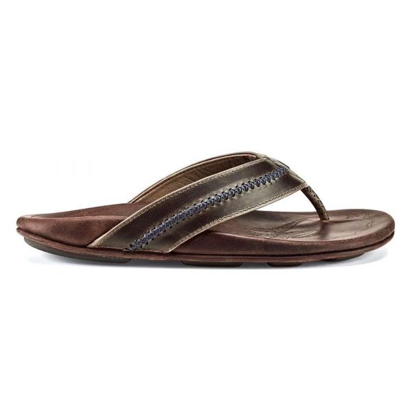 OluKai Mea Ola Men's Sandal - Dark Shadow/Mustang