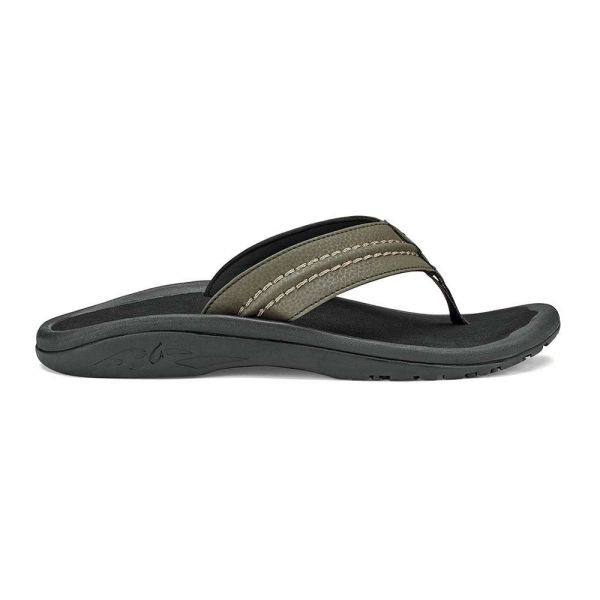 OluKai 10161-2840 Hokua Men's Sandal Kona/Black - Size 7