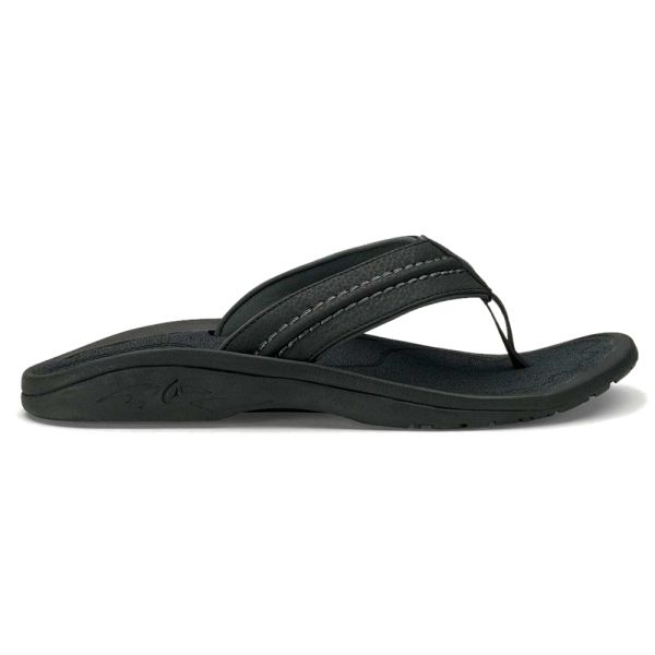 OluKai 10161-4042 Hokua Men's Sandal - Black/Dark Shadow 10