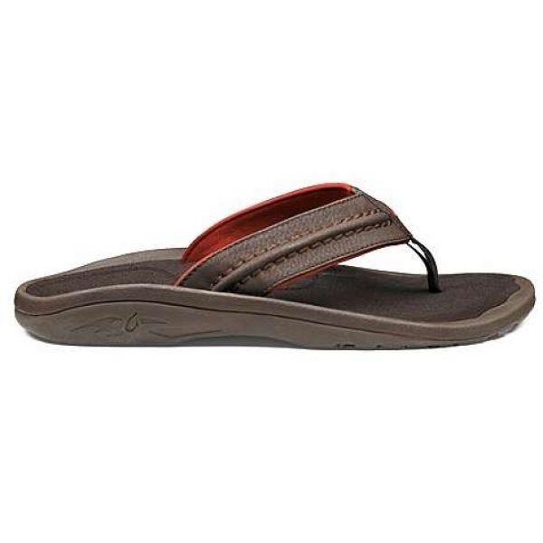 OluKai Hokua Men's Sandal Dark Java/Dark Java - Size 7