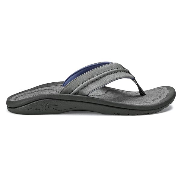 OluKai Hokua Men's Sandal - Charcoal/Charcoal - 10