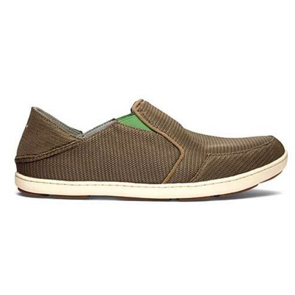 OluKai 10188-13AP Nohea Mesh Men's Shoe Mustang/Lime Peel - Size 7