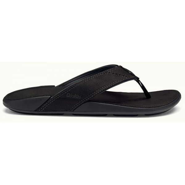 OluKai Nui Men's Sandal - Onyx/Onyx 10