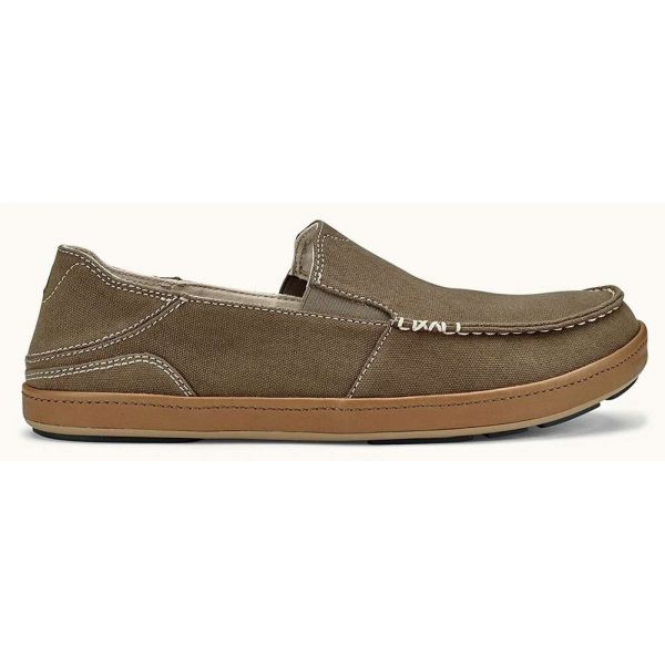 OluKai Puhalu Canvas Men's Shoe - Mustang/Tan - Size 7