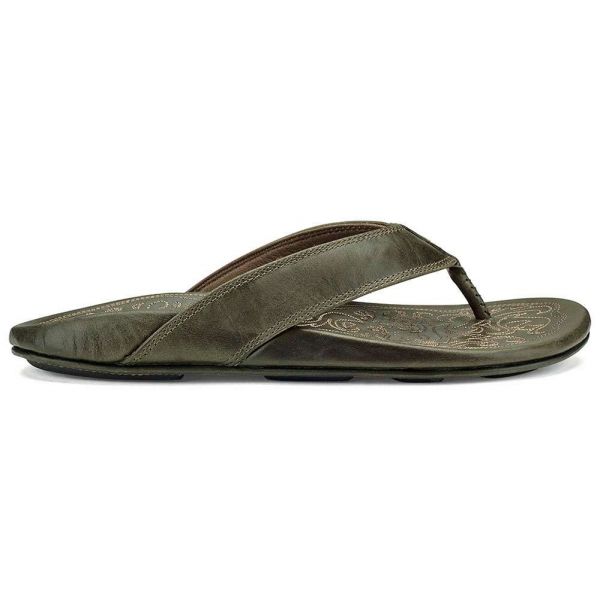 OluKai Waimea Men's Sandal - Basalt/Basalt - Size 8