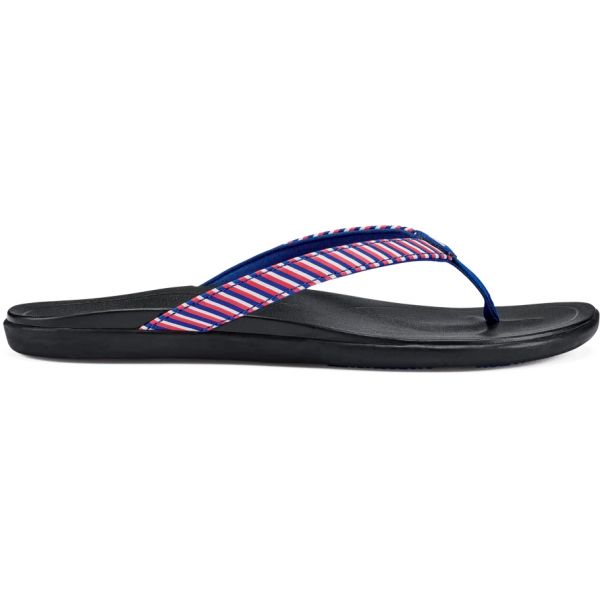 OluKai Ho'Opio Women's Sandal - Red/Stripe - 10