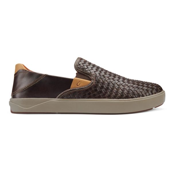 OluKai Laeahi Lauhala Shoe - Dark Wood - 10.5