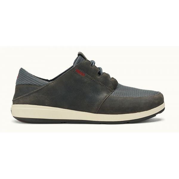 OluKai Makia Lace Men's Shoe - Charcoal/Charcoal 10.5