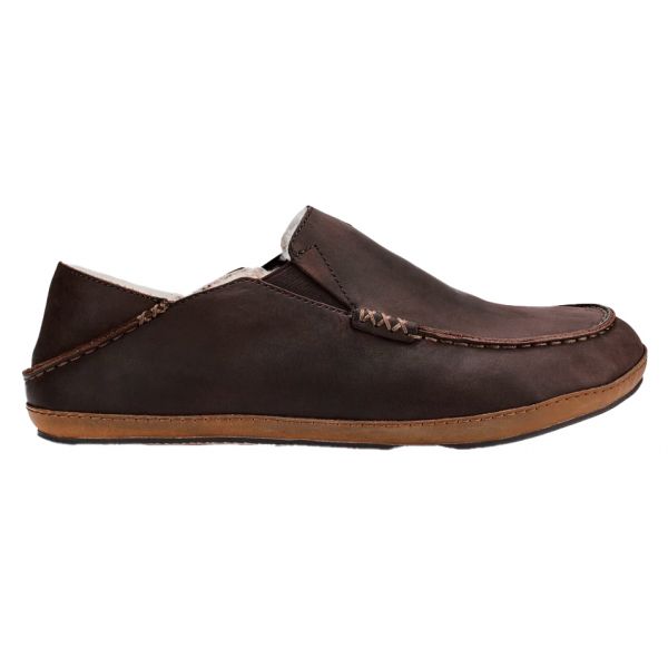 OluKai Moloa Slippers Men's Shoe - Dark Wood/Dark Wood - 10