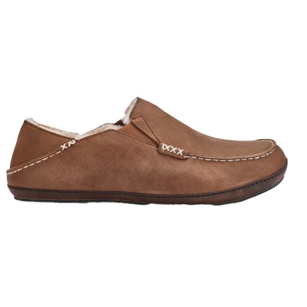 OluKai Moloa Slippers Men's Shoe - Toffee/Dark Wood - 15