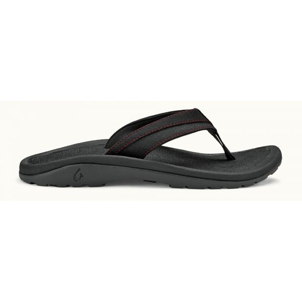 OluKai Ohana Koa Men's Sandal - Carbon/Carbon - 10