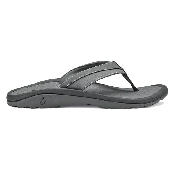 OluKai Ohana Koa Men's Sandal - Charcoal/Charcoal - 10