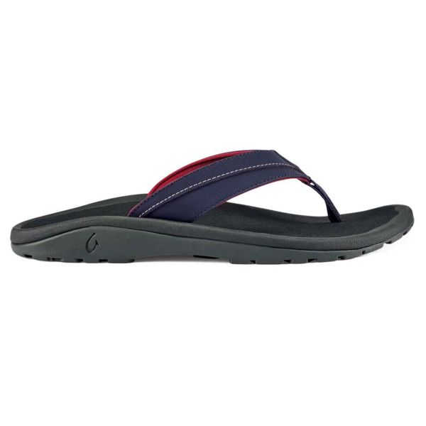 OluKai Ohana Koa Men's Sandal - Trench Blue/Deep Red - 10