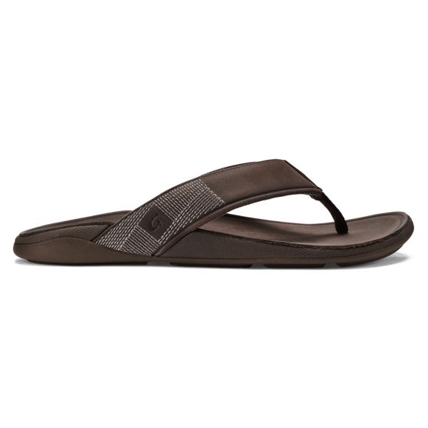 OluKai Tuahine Sandal - Dark Wood - 10