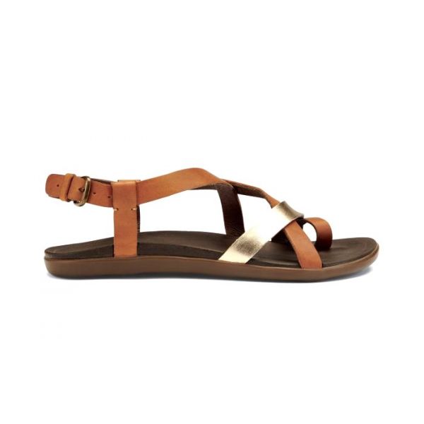 OluKai Upena Women's Sandal - Mustard/Bubbly - 10