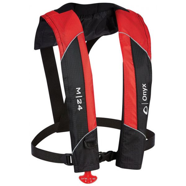 Onyx M-24 Manual Inflatable Life Jacket PFD - Red