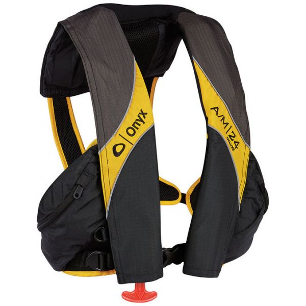 Onyx A/M-24 Deluxe Automatic/Manual PFD - Carbon/Yellow