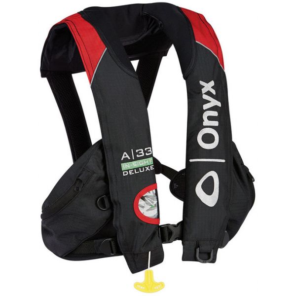 Onyx A-33 In-Sight Deluxe Tournament Automatic PFD - Black/Red