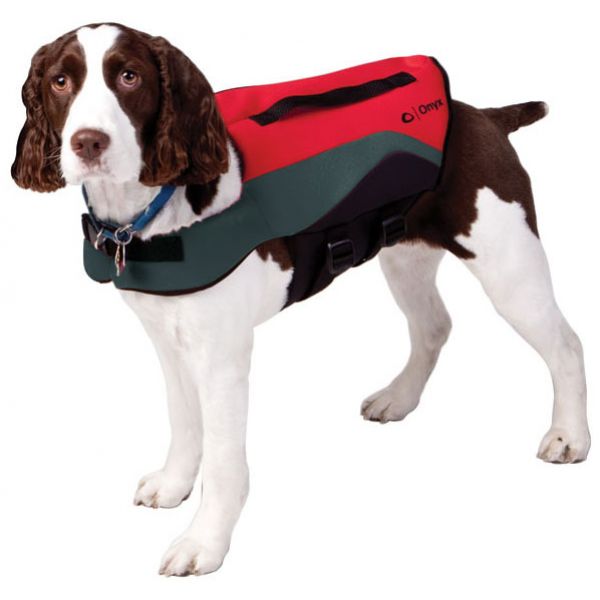 Onyx Neoprene Pet Vest - Red/Grey - Small