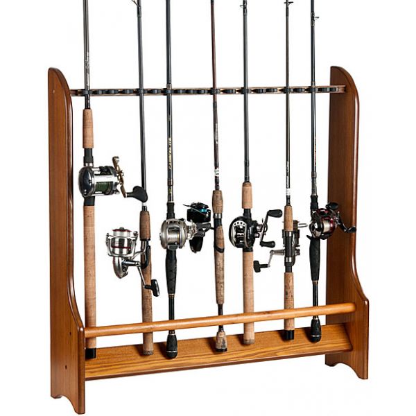 Organized Fishing HFR 20-Rod Oak Floor Rack