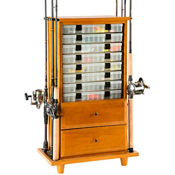 Organized Fishing TDC-008 Two Drawer Cabinet & Rod Holder