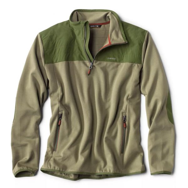 Orvis 1/4 Zip Hybrid Shirt - Rifle Green - Large