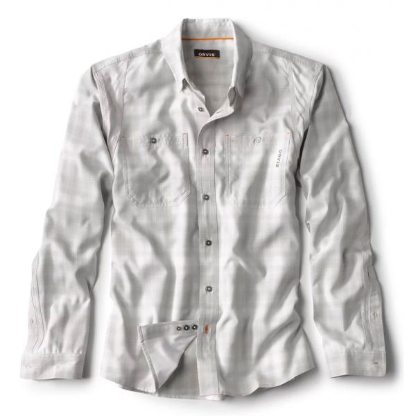 Orvis Chambray Plaid Long Sleeve Work Shirt - Vapor