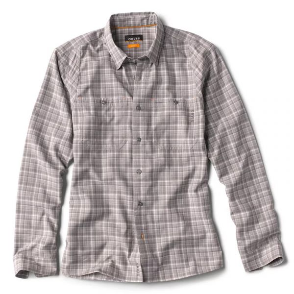 Orvis Chambray Plaid Work Shirt - Dusk - Large