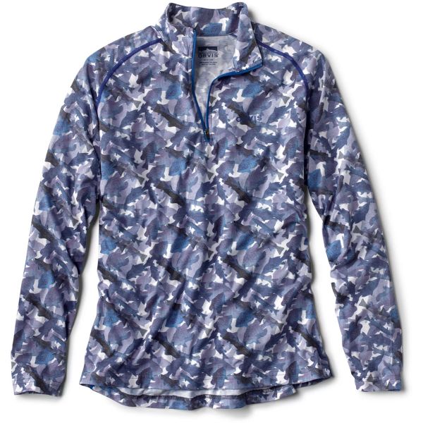 Orvis Dri-Release Quarter Zip Shirt - True Blue - Small